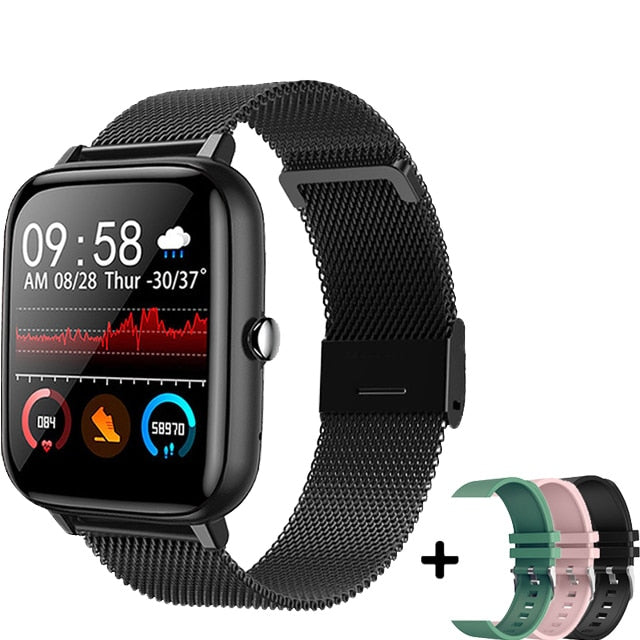 2021 Smart Watch Men Women Full Touch Blood Pressure Monitor Fitness Tracker Sport Smartwatch Watch for Android IOS Smart Clock