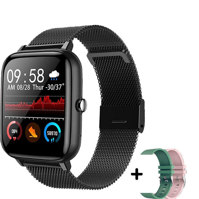 2021 Smart Watch Men Women Full Touch Blood Pressure Monitor Fitness Tracker Sport Smartwatch Watch for Android IOS Smart Clock